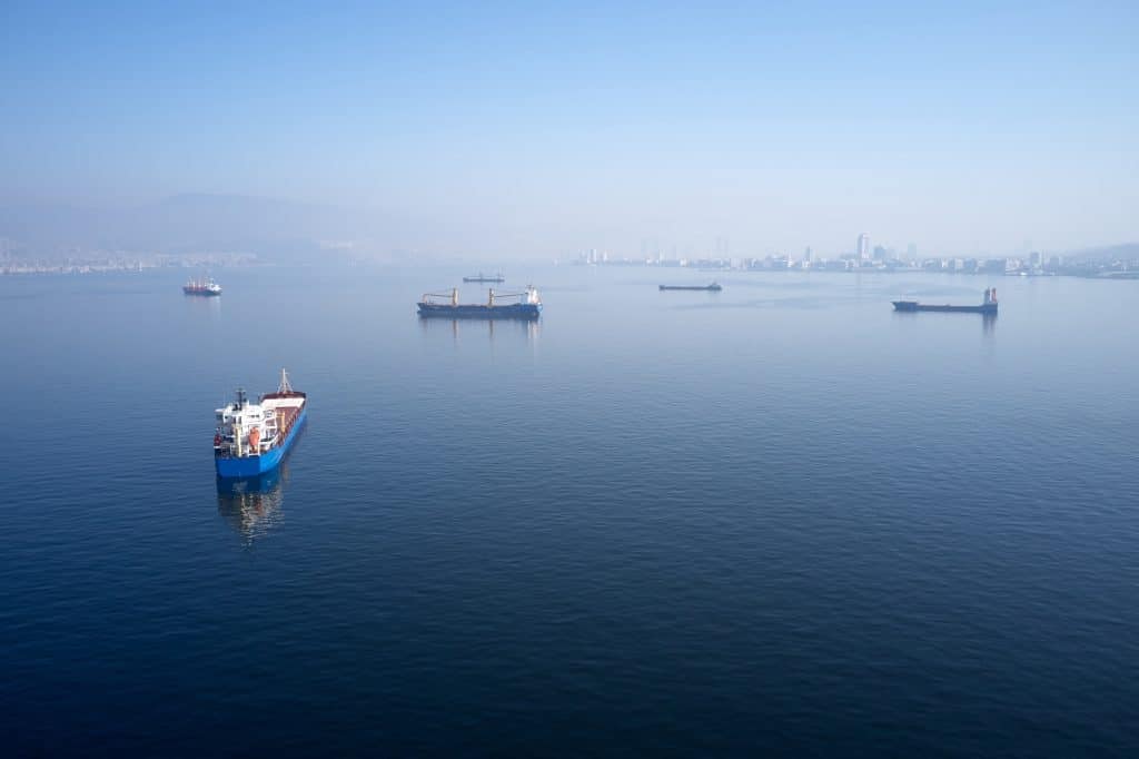 Transport 24 - Cargo ships sailing in the sea to Cypros